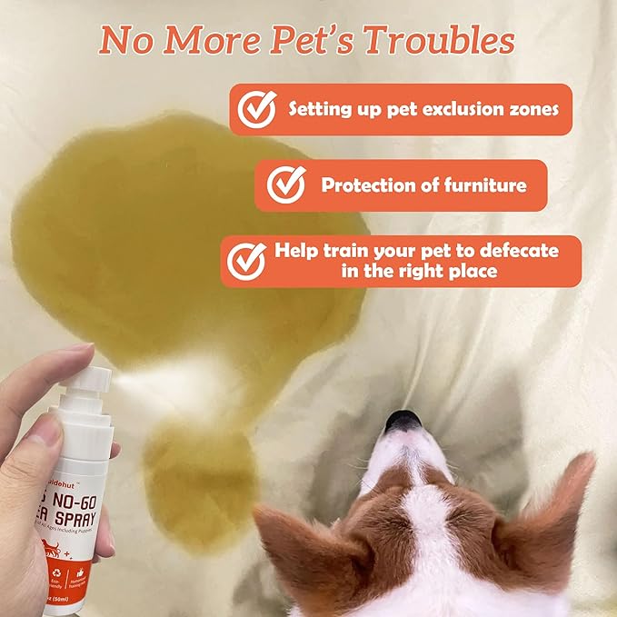 Dog Potty Training Spray & NO-GO Area Spray, Puppy Pee Spray, 8 Fl Oz Large Size, Ideal for Large Dogs and Multi-Dog Households