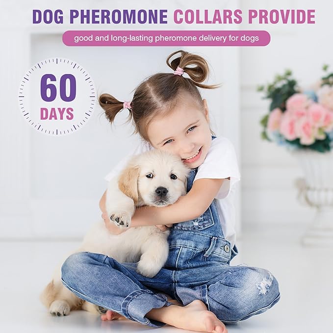 Tcllka Stress Separation Lasts 60 Days Relieve Bad Behavior 25 Inches Size Flexible Adjustable for All Small Medium and Large Dog