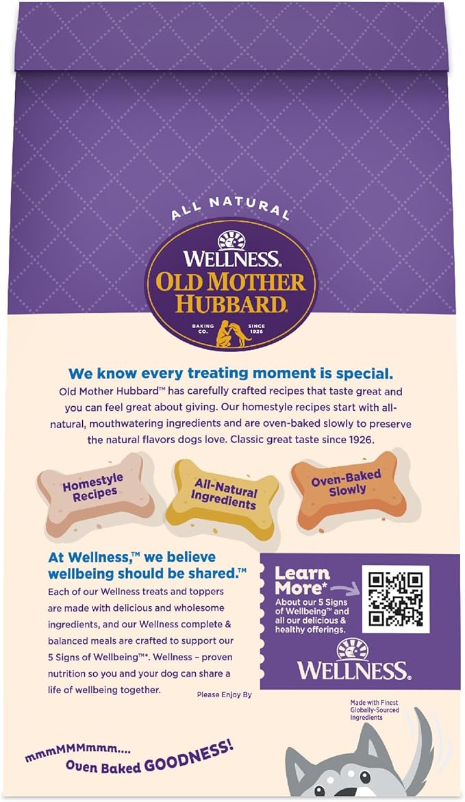 Old Mother Hubbard Wellness Original Mix Dog Biscuits,Natural,Training Treats,Four Flavors,Small Size,(20 Ounce Bag),(Pack of 2)