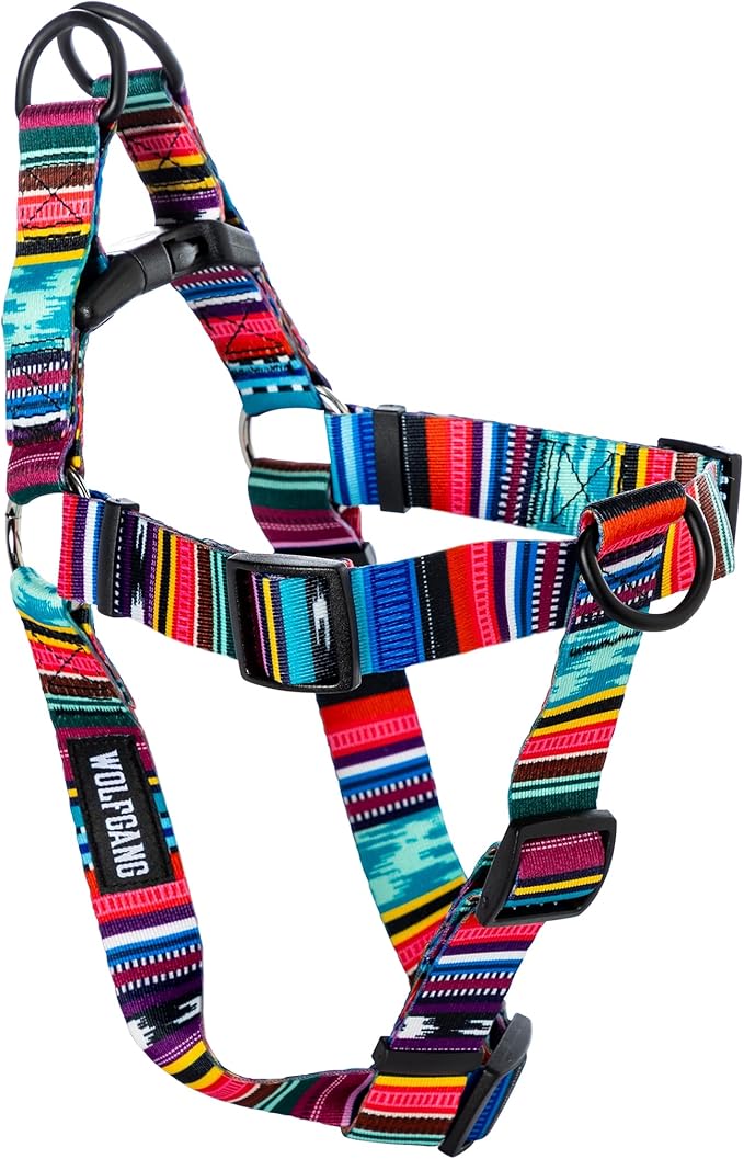 Wolfgang Heavy Duty Adjustable Dog Harness, Pull-Tested to Over 800 lbs for Walking & Training, Quetzal Print, Extra Large