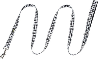 EcoBark Dog Leash - Soft & Reflective Comfort Leash with Padded Handle - Safe, Strong, & Durable for Small, Medium or Large Dogs (Houndstooth)
