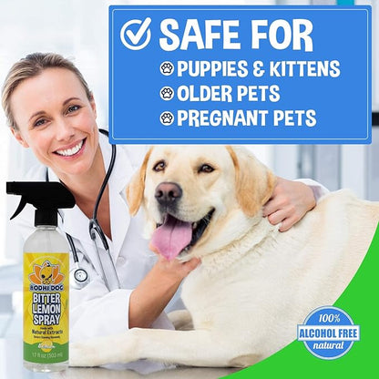 Bodhi Dog Bitter Lemon Spray - Anti-Chew Spray for Dogs, Cats, Puppies, & Kittens - Training Aid for Chewing - Safe & Non Toxic - Ideal for Pet Behavioral Training - Made in USA (17 Fl Oz)