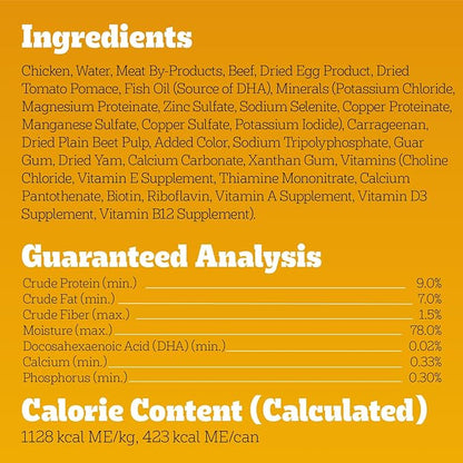 Pedigree Puppy Chopped Ground Dinner Wet Puppy Food with Chicken & Beef,Canned Dog Food,13.2 oz. Cans,12 Count (Pack of 2)