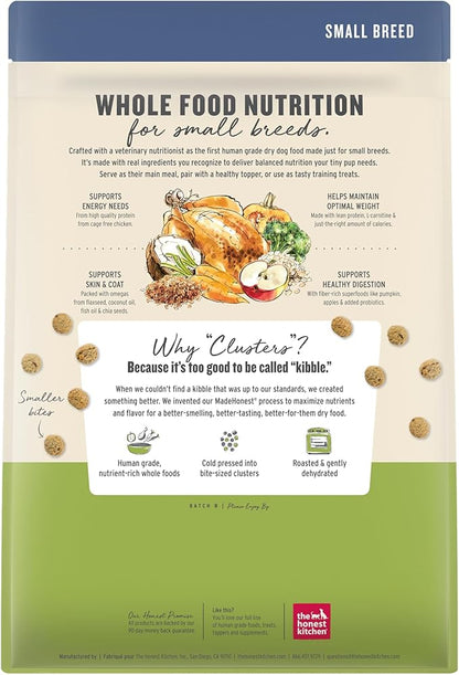 The Honest Kitchen Whole Food Clusters Small Breed Whole Grain Chicken Dry Dog Food, 4 lb Bag