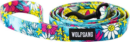 Wolfgang Heavy Duty Dog Leash, Pull-Tested for Walking & Training, LazyDaisy Print, Large