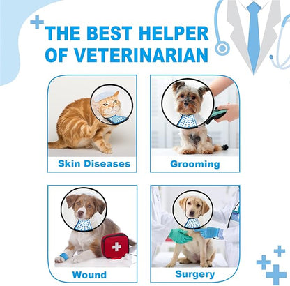 Supet Dog Cone Collar to Stop Licking, Comfortable Elizabeth Recovery Collar for Large Medium Dogs After Surgery, Soft Pet Neck Head Cone Alternative（L）