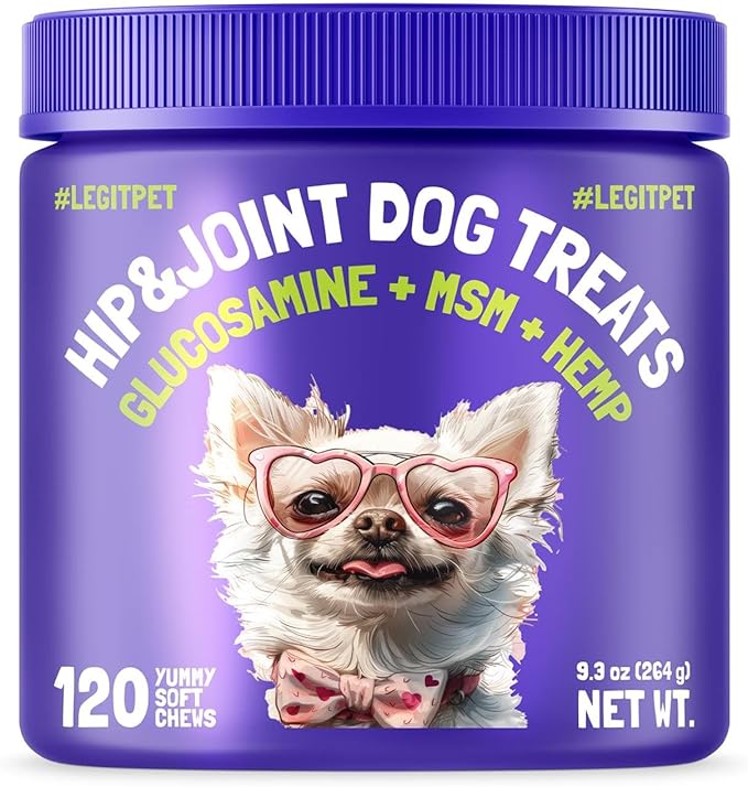 Cranberry UTI Chews for Dogs Bladder Support + D-Mannose Supports Kidney Urinary Tract 30 Chews and Hemp Hip & Joint Supplement for Dogs 120 Soft Chews