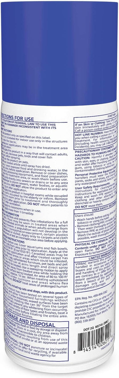 Virbac KNOCKOUT® E.S. Area Treatment Carpet Spray, Kills Fleas, Flea Eggs, Flea Larvae, and Prevents Infestations, 16 oz