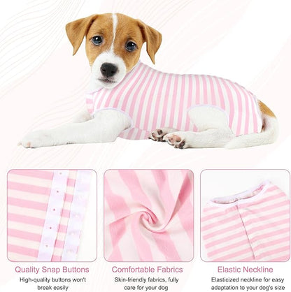 2 Packs Dog Recovery Suit for Surgery Dog Onesie Surgical Clothes Bodysuit for Male and Female Substitute E-Collar& Cone