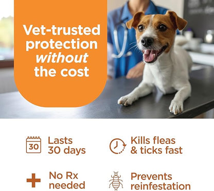 FirstAct Plus Flea Treatment for Dogs, Small Dogs 6-22 lbs, 3 Doses, Same Active Ingredients as Frontline Plus Flea and Tick Prevention for Dogs