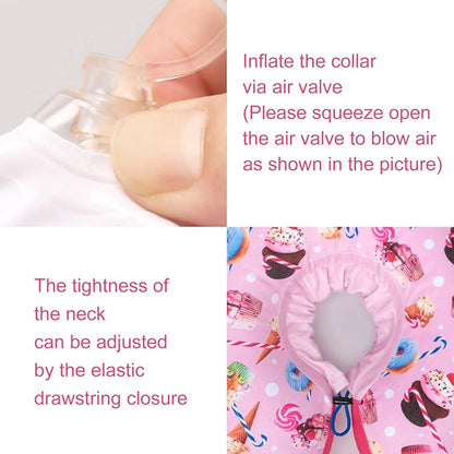 CuteBone Inflatable Dog Collar Alternative for Large Dogs After Surgery-Double Adjustable Neck Range P23SO00102XL