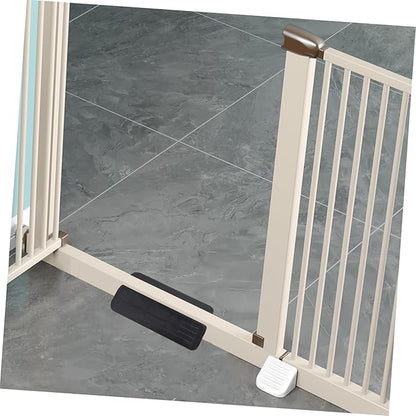 HEMOTON Safety Door Gate Ramp for Pets and Sturdy Kick Pedal Guardrail Accessories for Gates Lightweight Portable Design for Stairway Protection Black