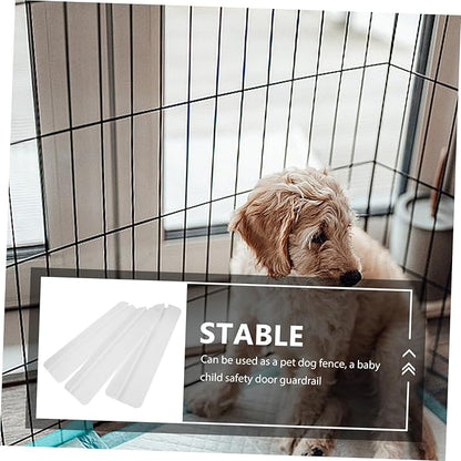Toyvian 3pcs Indoor Dog Fence for Small Medium Large Pets Safety Door Fixator Anti-Kick Pedal Plastic Guardrail for Baby Gates and PET Barrier