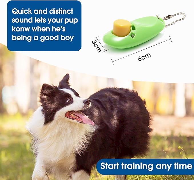 BAAPET 15/20/30/50/100 ft Long Dog Training Leash with Clickers for Small, Medium and Large Dogs or Cats (15 Feet, Springgreen)
