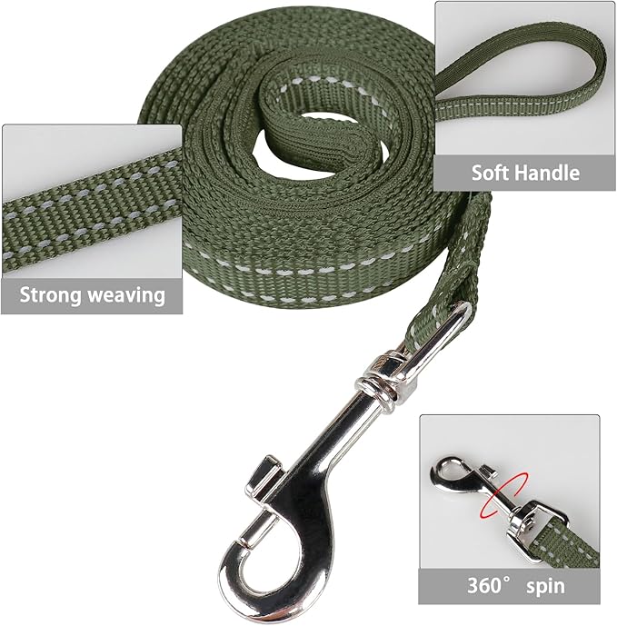 YIMEIS Dog Harness and Leash Set, No Pull Soft Mesh Pet Harness, Reflective Adjustable Puppy Vest for Small Medium Large Dogs, Cats (Army Green, Medium (Pack of 1)