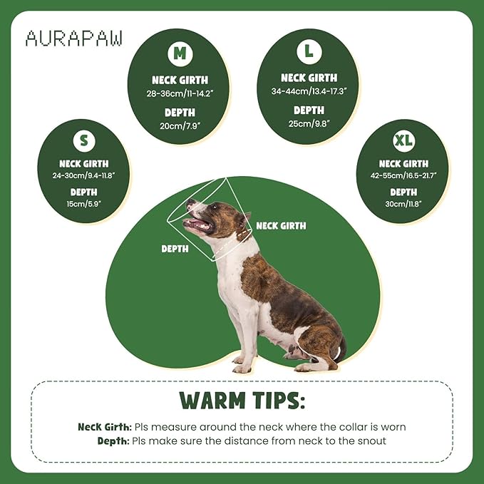 Dog Cone Collar for Dogs After Surgery,Transparent Dogs Cone Stop Licking,Foldable Dog Recovery Collars & Cones Anti-Bite Lick Protective Wound,Protective Elizabethan Collar Alternative,Green,S