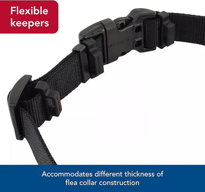 Coastal Pet SecureAway Collar Protector for Flea Collars - Adjustable pet Accessory - Protective Flea Collar for Dogs & Puppy - Red, 5/8" x 8-12"