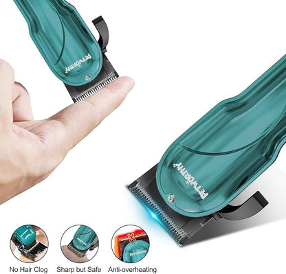 Quiet Dog Grooming Kit - 2000mAh Dog Clippers for Grooming Dog Grooming Clippers for Heavy Thick Hair Coats Waterproof Rechargeable Cordless Clippers Safe and Easy to Clean Home Pet Grooming