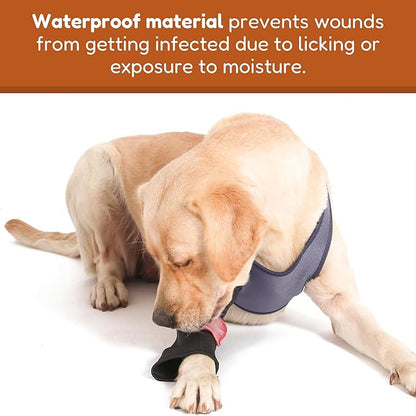 Doggie Stylz Dog Recovery Sleeve Waterproof & Durable Anti-Lick Dog Leg Sleeve Cone Collar Alternative for Pet Wounds – Prevent Licking, Biting & Keep Dry – Front Leg Recovery Sleeve - Hot Spot Wrap