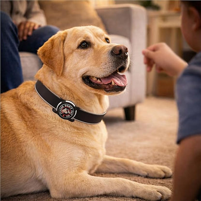 Dog AirTag Holder for Dog Collar, Soft Silicone Slide-On Case for Apple AirTag, No-Dangle Quiet Protective Holder with High-Contrast Message Designs