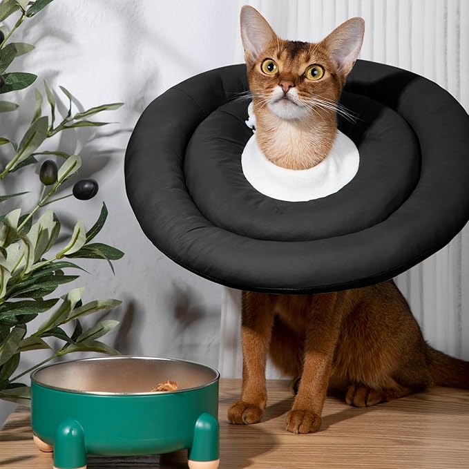 Comfortable Adjustable Soft Cone Alternative - Medium Dog & Cat Recovery Collar, Elizabethan Donut Collar, Different Sizes for Small, Medium & Large Pets