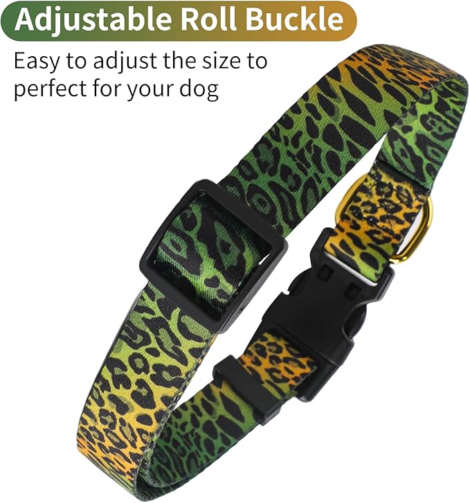 QQPETS Adjustable Soft Dog Collar: Print Flower Pink Multicolor Cute Patterns for XS Small Medium Large Pet Girl Boy Puppy Walking Running Training
