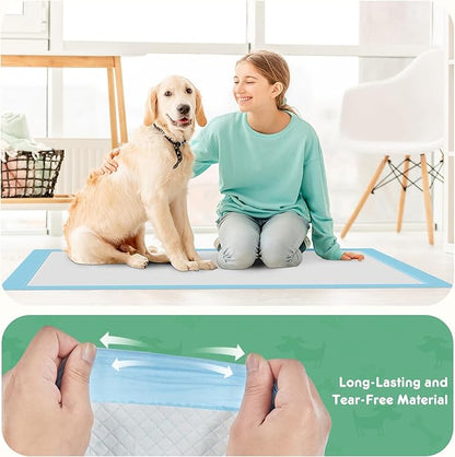 Dog Puppy Pads, Pee Pads for Dogs Potty Training, Ultra-Absorbent 6-Layer Leak-Proof, Quick-Dry Surfac, Regular Size 22"x22" ,150 Count