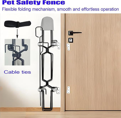 28.4 inch Retractable Pet Door, Adjustable Metal Gate, Front Door Safety Dog Door, RV Retractable Pet Door, Doorway