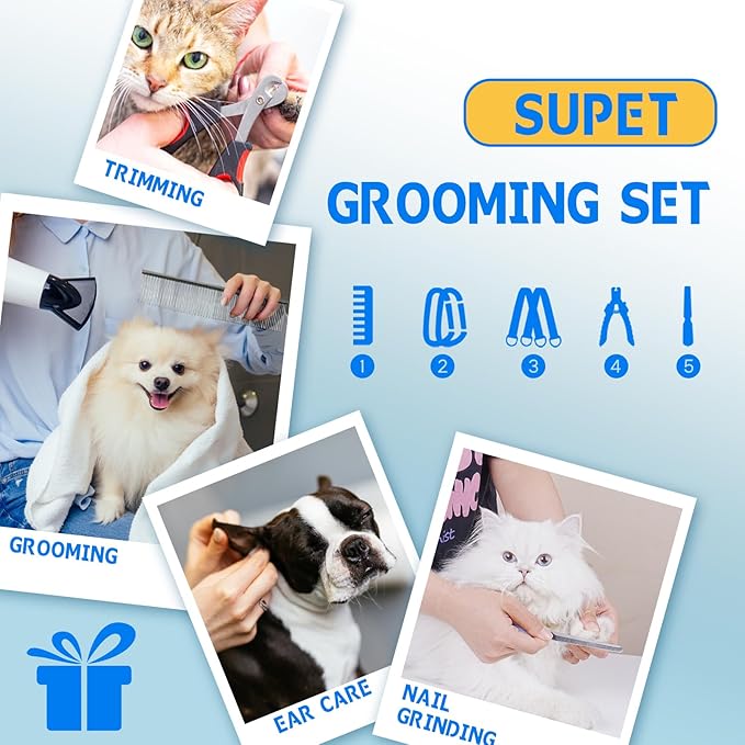 Supet Dog Grooming Hammock Harness for Dogs Cats, Relaxation Pet Nail Clipper Hammock, Restraint Dog & Small Animal Leashes Sling for Groomingk for Nail Trimming (Blue, XS)