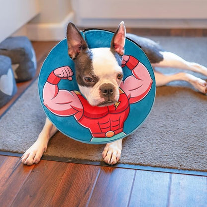 BEAUTYZOO Dog Cone Collar After Surgery for Large Medium Dogs, Soft Dog Cone Alternative to Stop Licking, Comfortable Inflatable Recovery Cones, Dogs Neck Donut Not Block Vision E-Collar, Blue L