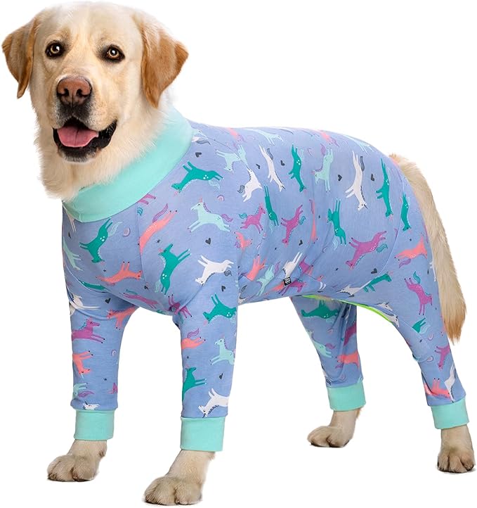 Purple Pony surgery Recovery Suit female male for Dogs After Surgery Medium Large Dogs Onesie,Lightweight Dog recovery suit for Shedding Prevent Licking Surgical Wound,Dog Pajamas Pjs ,Full Belly