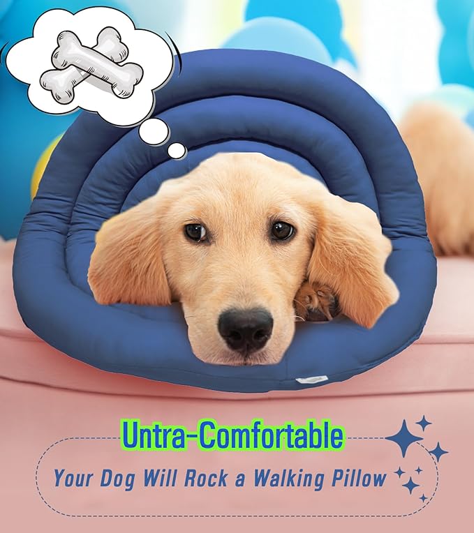 Soft Dog Cones, Recovery Dog Donut Collar After Surgery- Cone of Shame Alternative, Pet Elizabethan E-Collar Anti-Bite Lick Wound Healing Adjustable for Large Dogs, 4XL