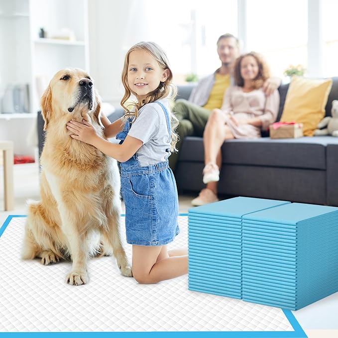 200 Count Large Dog & Cat Puppy Pee Pads - 28"x30" Absorbent Potty Training Pads | Leakproof Quick-Dry Disposable Pet Pads for Puppies, Dogs & Cats | Indoor, Outdoor, Litter Box, Housebreaking Use