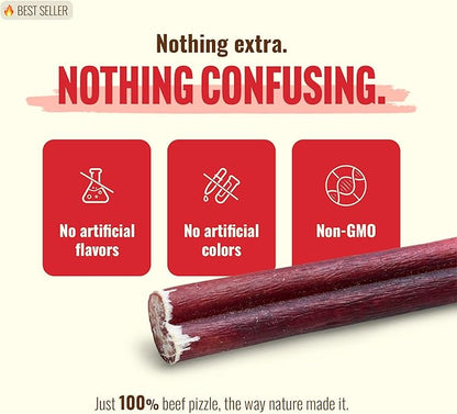 Natural Farm Odor Free Bully Sticks (7 Inch, 10 Pack), 100% Beef Pizzle Chews for Pups, Small and Medium Dogs - Fully Digestible & Best Natural Dental Treats to Keep Your Dog Busy & Happy