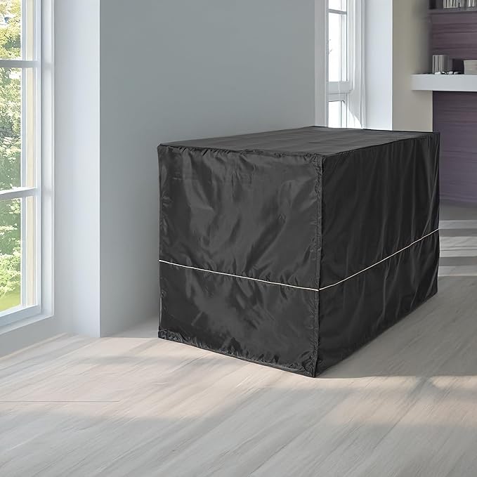 MidWest Homes for Pets Double Door iCrate Starter Kit, 48-inch Dog Crate Bundle for Extra-Large Dogs, Includes Cage, Pet Bed, 2 Bowls and Privacy Cover
