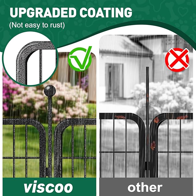 Dog Playpen Outdoor, 8 Panels 40" High Heavy Duty Metal Dog Pen, Pet Fence for Large/Medium/Small Dogs, with Doors Foldable Metal Dog Fence Exercise Pen for RV, Camping, Yard