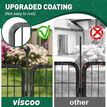 Dog Playpen Outdoor, 8 Panels 40" High Heavy Duty Metal Dog Pen, Pet Fence for Large/Medium/Small Dogs, with Doors Foldable Metal Dog Fence Exercise Pen for RV, Camping, Yard