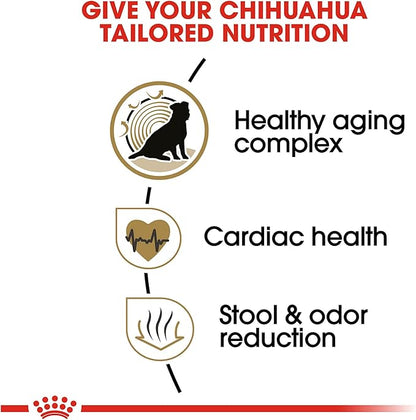 ROYAL CANIN Chihuahua Adult 8+ Breed Specific Dry Dog Food for Senior Dogs,2.5 lb. Bag,(Pack of 2)