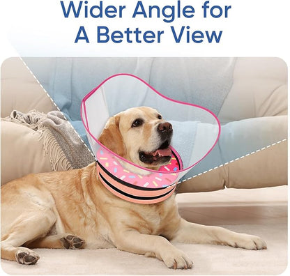 Supet Raised Sponge Dog Cone Collar Alternative After Surgery, Soft Dog Cone for Small Medium Large Dogs to Stop Licking, Pet Neck Donut Collar After Surgery