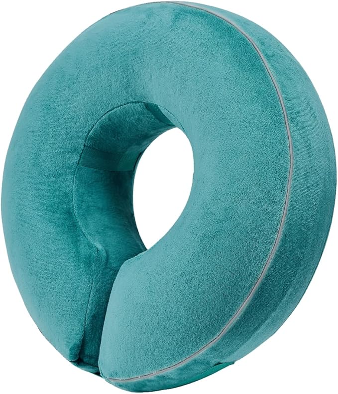 Inflatable Reflective Dog Cone Collar Alternative After Surgery,Doggie Recovery Dount Neck Ecollar,Adjustable Soft Dog Cone Collar for Small Medium Large Dogs (Light Blue, S)