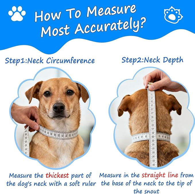 Dog Cone,Agemin Recovery Collar Cone Medium(Neck:11.8-13.4in),Thickened Farbic Soft and Comfortable Anti-Licking,Suitable for Dog Wound Care,Postoperative Use