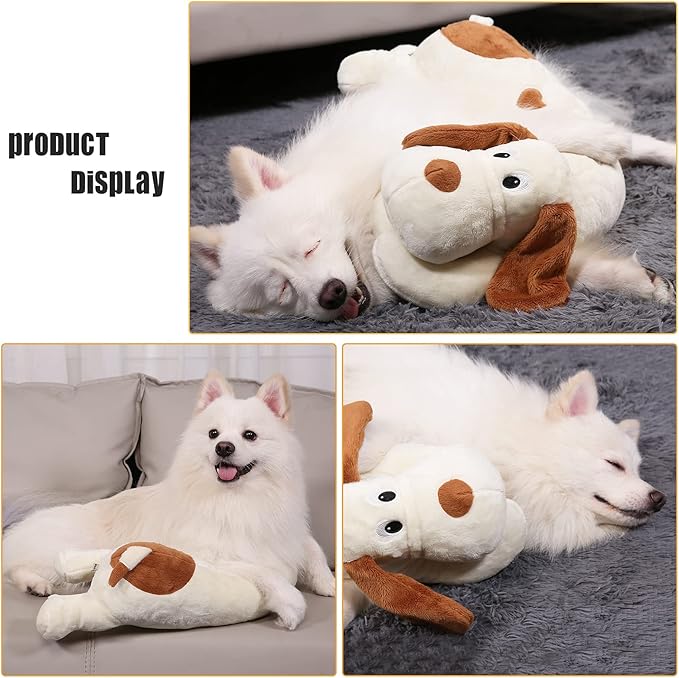 WEOK Heartbeat Dog Toy for Puppy- Helps for Dog Anxiety Relief and Calming Aid, Stuffed Animal Anxiety Calming Behavioral Aid Puppy Heartbeat Toy Sleep aid for Dogs Cats Pets