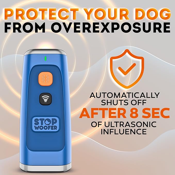 Stop Dog Barking Instantly – Ultrasonic Dog Bark Deterrent Device Humane No-Shock Barking Silencer & Dog Trainer for Indoor & Outdoor Use Effective Bark Control Solution for Small Medium Large Dogs