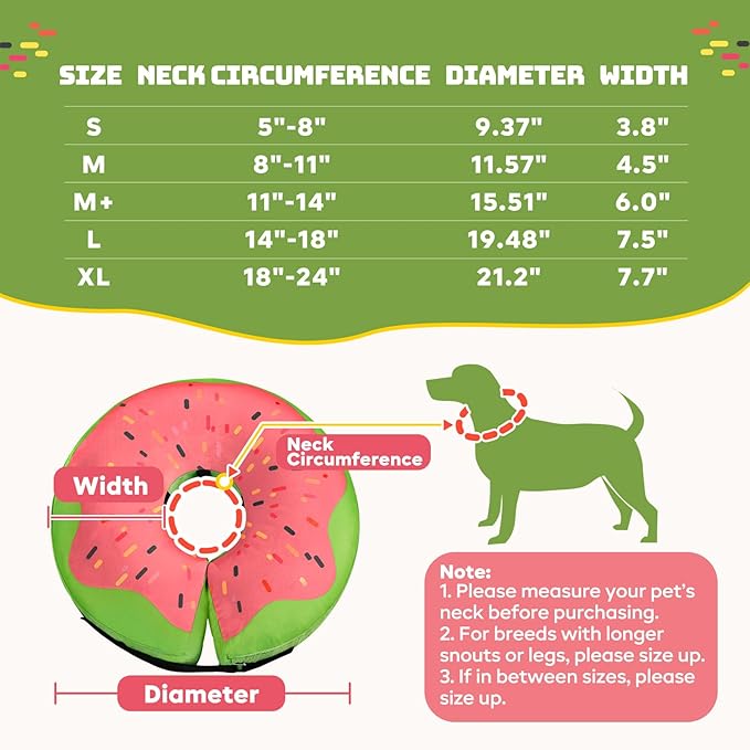 Gimars Large Inflatable Dog Cone Alternative Dog Donut Collar After Surgery, Soft Dog Neck Pillow Recovery Cone, E Collar and Elizabethan Collar Alternative for Medium and Large Dogs