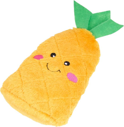 ZippyPaws NomNomz - Dog Squeaky Toys to Keep Them Busy, Funny Food Plush for Small & Medium Dogs, Cute Stuffed Puppy Toy, Pet Products, Gift for Dogs of All Breeds, Soft and Cuddly - Pineapple