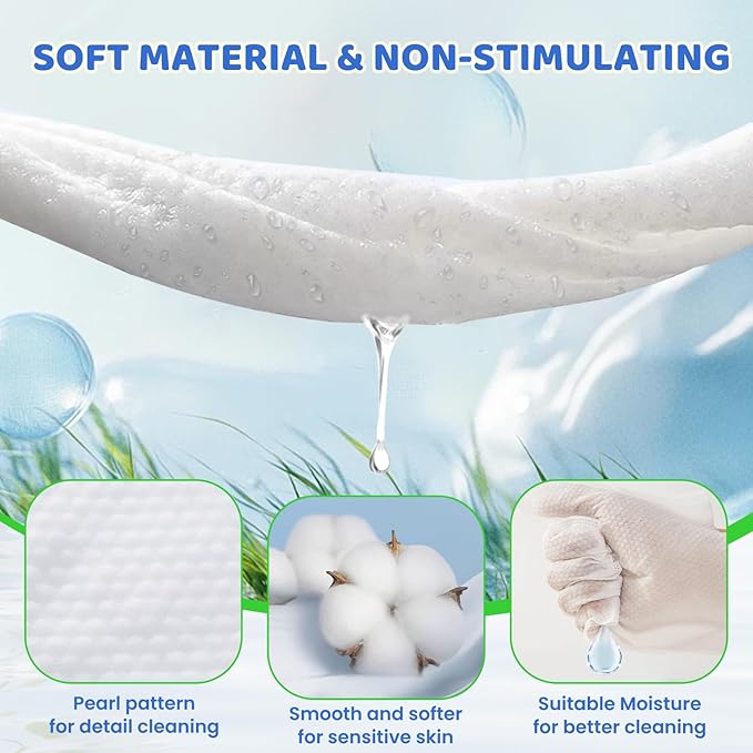 VOISEN 48 Pcs Pet Glove Wipes for Dogs and Cats, Cleaning & Deodorizing Bathing Grooming Wipes,Unscented Thick Nourish Fur Glove Wipes for Pet Dry Cleaning,Daily Care and Travel