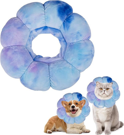Dog Collar Cone Soft, Adjustable Cute Flower Shape for Claming Dog Cat Cone After Surgery, Pet Recovery Anti-Lick Collar