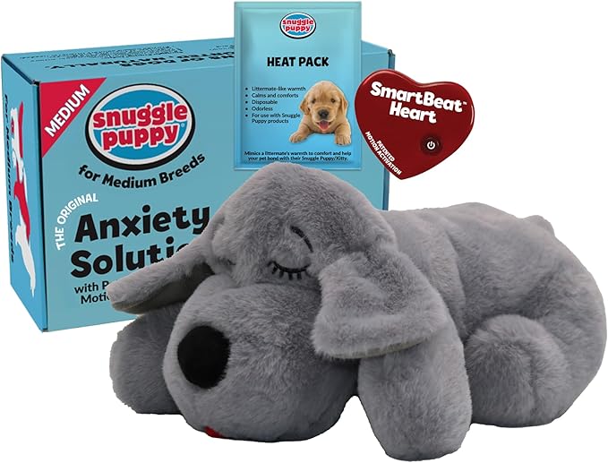 Snuggle Puppy Original Toys - Heartbeat Puppy for Dogs - Pet Anxiety Relief and Calming Aid - Comfort Dog Toys for Behavioral Training
