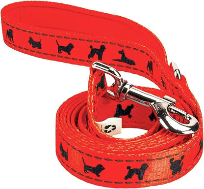 EcoBark Dog Leash - Soft & Reflective Comfort Leashes with Padded Handle - Strong Durable Heavy Duty - Training and Pulling for Small, Medium or Large Dogs (Orange)