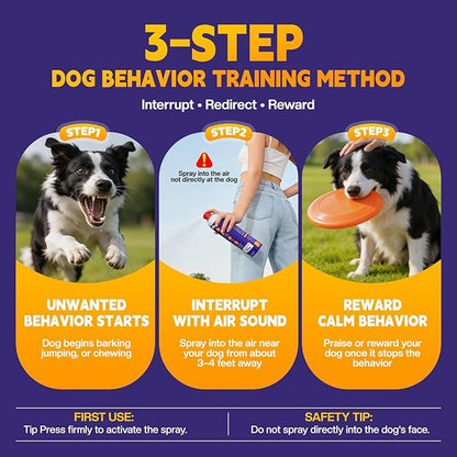 AIMSEIZE Dog Training Spray with Citronella: 90ml Humane Dog Corrector Spray for Barking, Jumping & Chewing, Dog Behavior Correction Spray for Medium & Large Dogs
